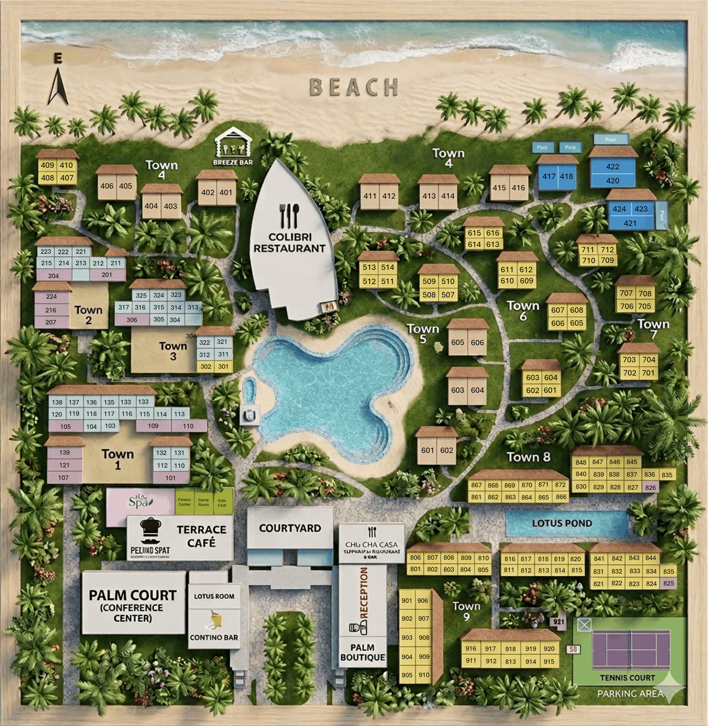 Resortplan vom Palm Garden Resort Hội An